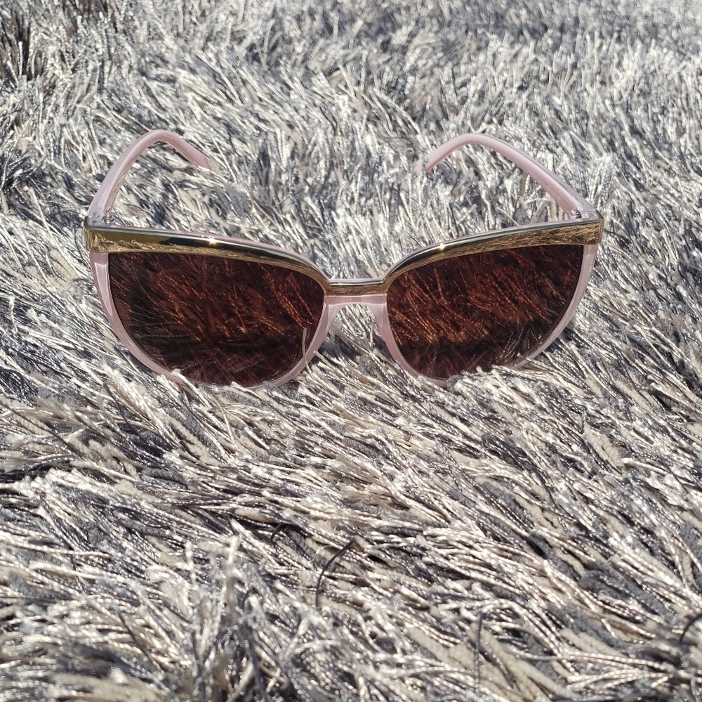 Pale Pink and Gold Sunglasses